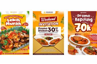 create food poster and banner