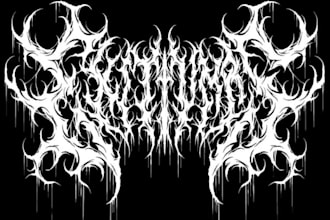 design death metal, black metal and heavy metal logo for your band