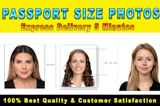 do passport size photo, id, visa photo from any photo