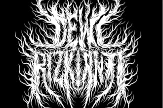 make awesome death metal, heavy metal, black metal font logo
