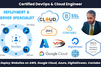 deploy your website on AWS, google cloud, azure, digital ocean, vps, contabo