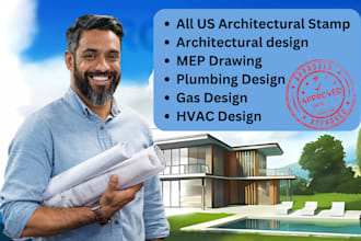 provide architectural stamps for drawings for city permit pe stamp