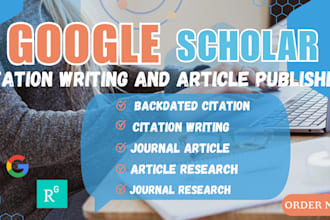 write and publish research article in google scholar increase citation journal