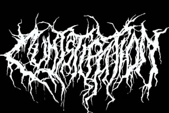 do a metal, hardcore, heavy metal, black metal band logo