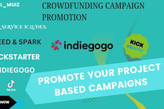 promote your kickstarter indiegogo seed and spark crowdfunding campaign