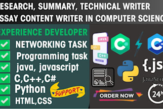 do computer science projects, cpp, python , java , networking and programming