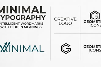 design a modern typography and custom wordmark logo