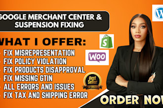 fix google merchant center suspension and misrepresentation