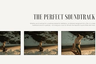 create beautiful celtic harp background music for you