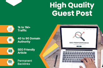 do high quality guest post backlinks with da 40 to 90
