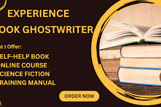 ghostwrite self help book, nonfiction, novel and course content, training manual