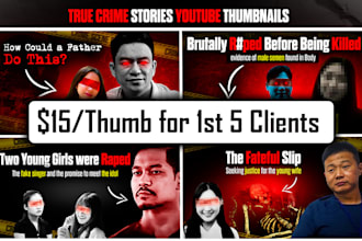 create killer true crime thumbnail for youtube