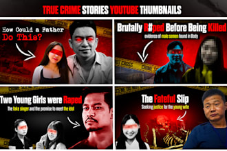 create killer true crime thumbnail for youtube