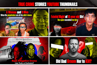 create killer true crime thumbnail for youtube