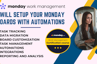 setup monday project management with workflow automations