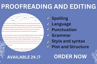 do fiction and nonfiction book editing and proofreading, manuscript editing