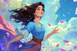 do a wonderful disney style cartoon character