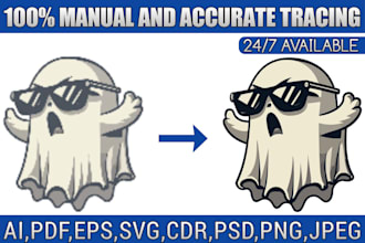 do vector tracing , redraw logo, picture to ai,eps,svg design,png, pdf