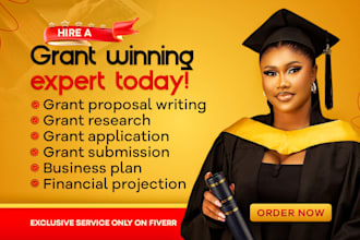 do grant research, grant proposal writing, grant application and business plan