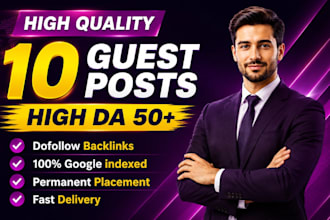 write and publish 10 high da guest posting, guest posts backlinks medium,com