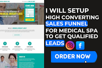 generate medical spa, aesthetic clinic leads with high converting sales funnel
