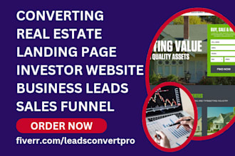 build real estate landing page business website investor leads idx sales funnel