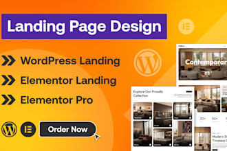 create a responsive landing page design with elementor pro