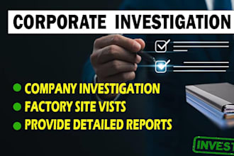 do due diligence ,corporate investigation and site visits in africa