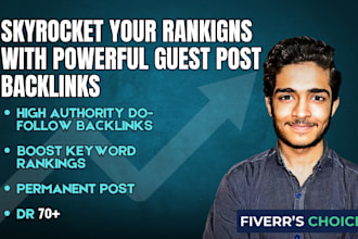 skyrocket your rankings with powerful guest post backlinks