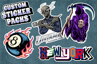 create custom sticker packs design