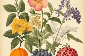 paint a beautiful botanical or floral illustration