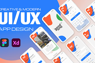 design figma mobile app, ui ux design, mobile app ui using figma or adobe xd