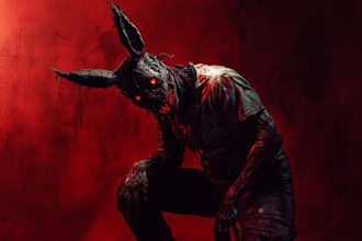 draw a fantasy horror character and monster art