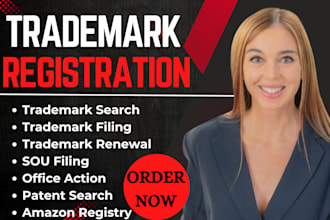 be your trademark attorney for trademark filing trademark renewal sou filing