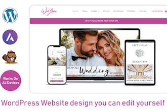build a wordpress website using astra and beaver builder that you can edit