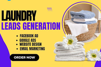 generate exclusive laundry lead facebook ads house cleaning lead laundry website