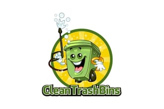 make significant unique clean trash bins logo