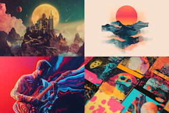 create unique abstract album cover art for your music
