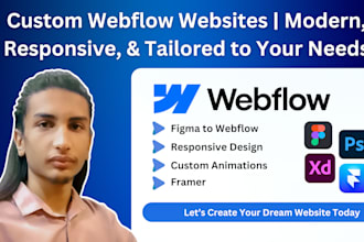 design custom webflow websites, ecommerce stores, redesign and fix issues