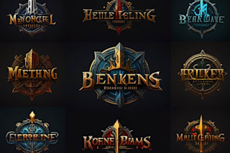 make original medieval, fantasy, rpg, mmorpg game logo title