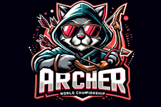 design high quality abyssinian esport mascot logo design with fastest delivery