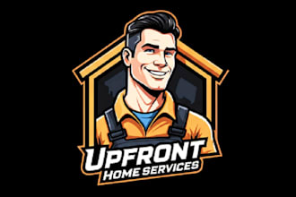 make serious minimal home service logo