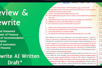improve your personal statement, sop, or letter of motivation