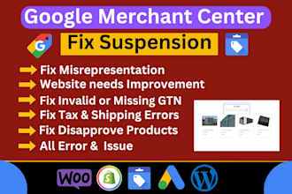 fix google merchant center misrepresentation suspension