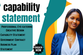design your capability statement do government contract business plan