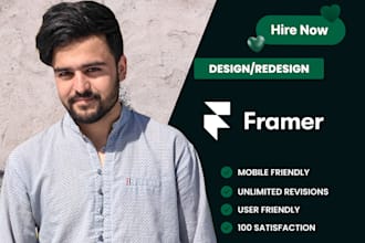 design or develop framer website, framer landing pages, convert figma to framer