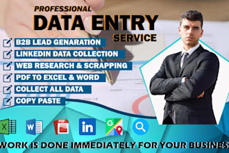 do accurate data entry copy paste web research email collect