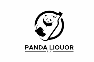 make  colorful panda logo design