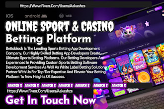 create igaming website for sport bet, blackjack, online slot, crash game, poker