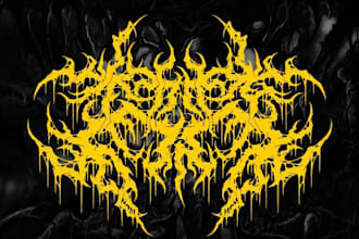 make awesome death metal, heavy metal, black metal font logo